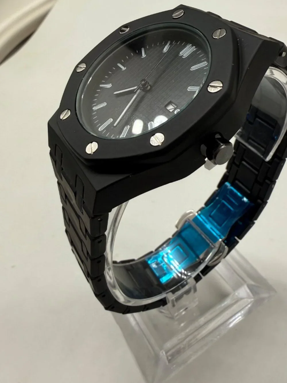 Lorinco AP-RP Men's Unisex Black 43mm Quartz Day Date Watch NEW NO BOX